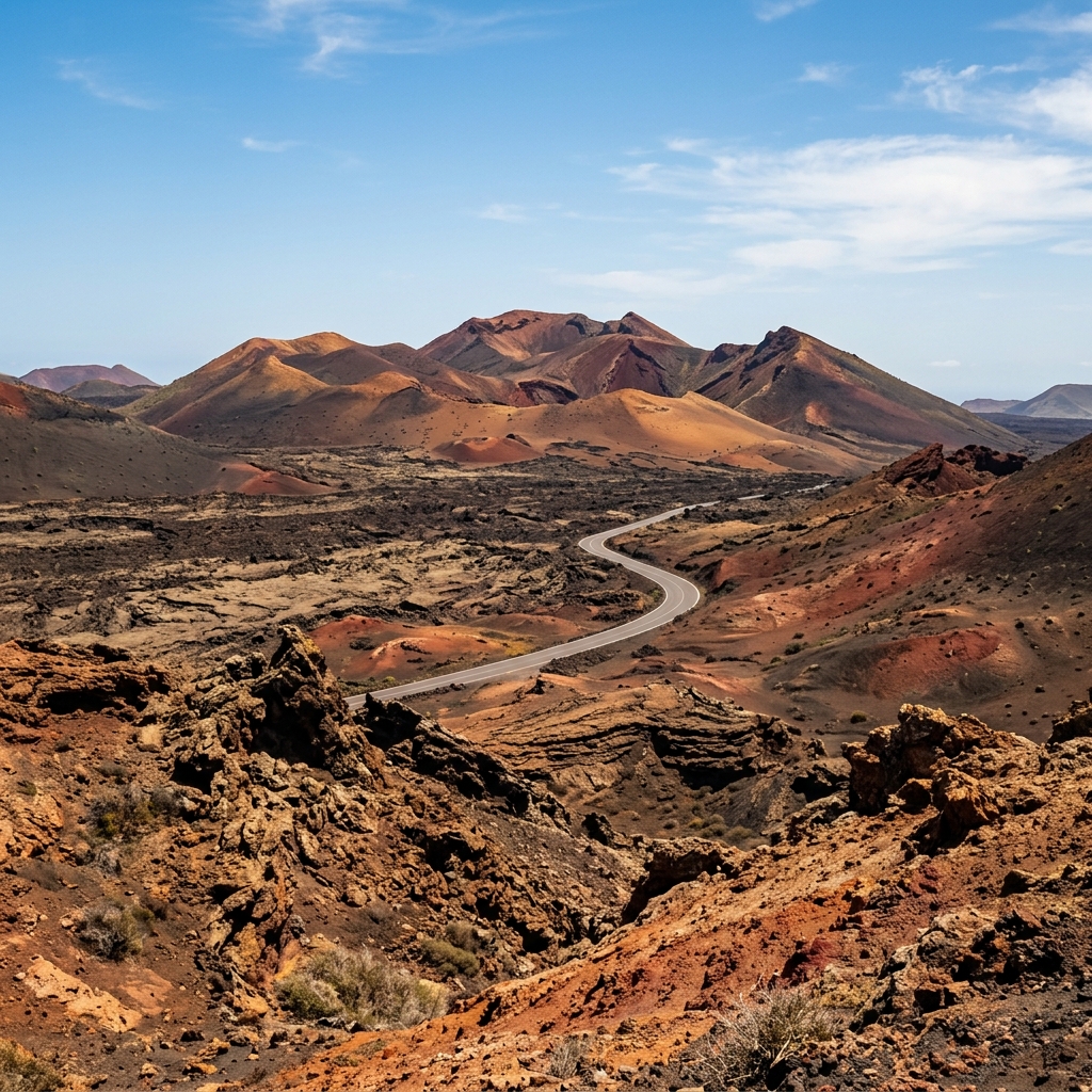 Paisaje volcánico del Parque Nacional de Timanfaya, Lanzarote
